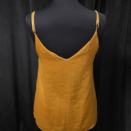 Satin sleeveless blouse new, size M, gold color