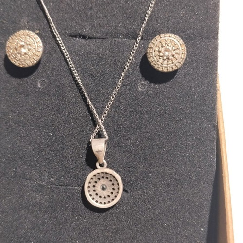 Silver 925 Jewelry Set with Zircon like new