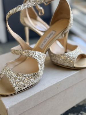 Jimmy Choo heels used, beige leather, size 40