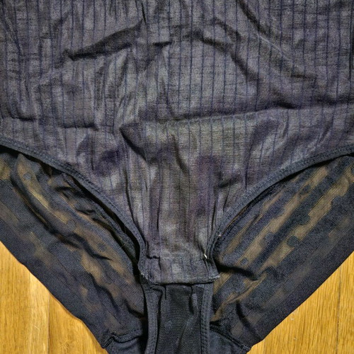 Sexy semi-transparent Billetdoux bodysuit new, black, size medium