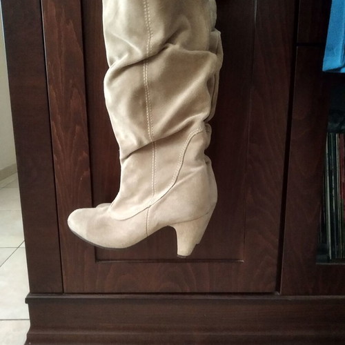 Elite boots used, size 38, beige suede