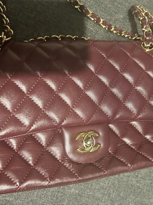Τσάντα ώμου Chanel vintage μεταχειρισμένη, μπορντώ