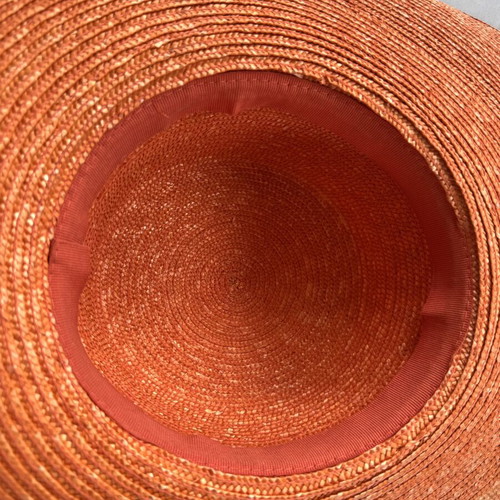 Oversized straw hat orange, like new