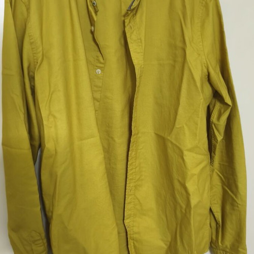 Zara mustard Mao shirt like new, size L
