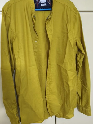 Zara mustard Mao shirt like new, size L