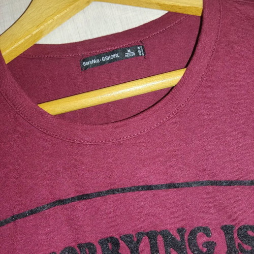 Bershka women's t-shirt used with print size M