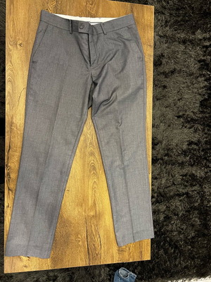 Wool men's suit pants gray with lining like new