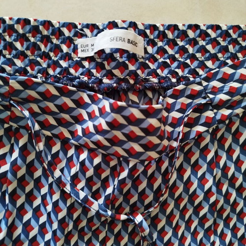 Women's summer pants like new, blue and multicolor, sizes S and M
