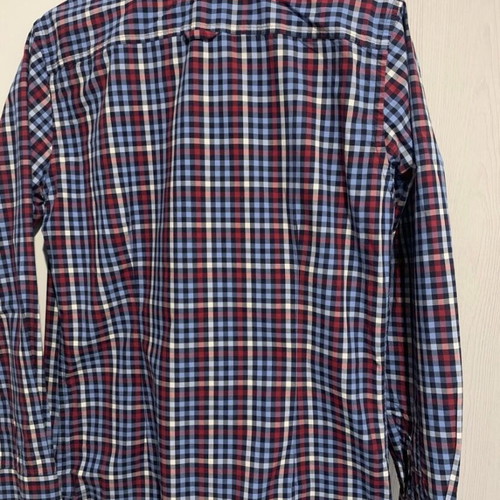 Mango men's checkered long-sleeve shirt like new, multicolor