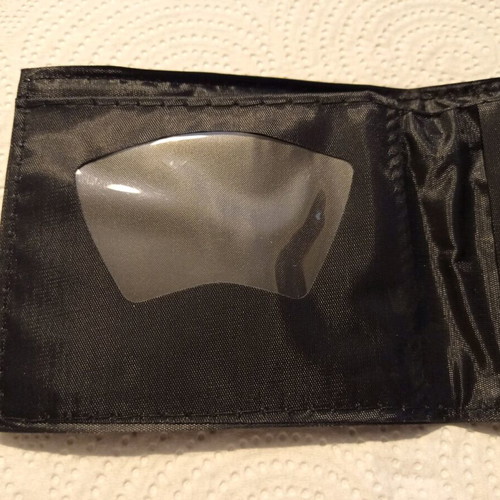Men's black plastic RBB wallet new with coin pocket