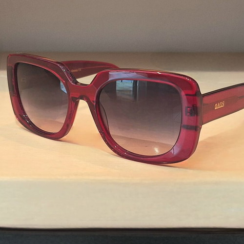 Faos Rhodes sunglasses new, burgundy acetate