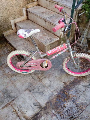 BMX bicycle women's used silver with V-Brakes