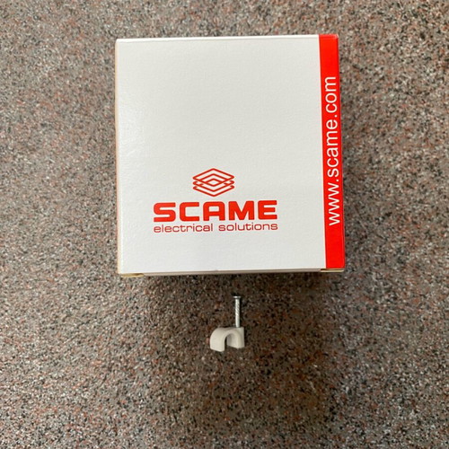 Cable clips 6mm new, box of 100 pieces