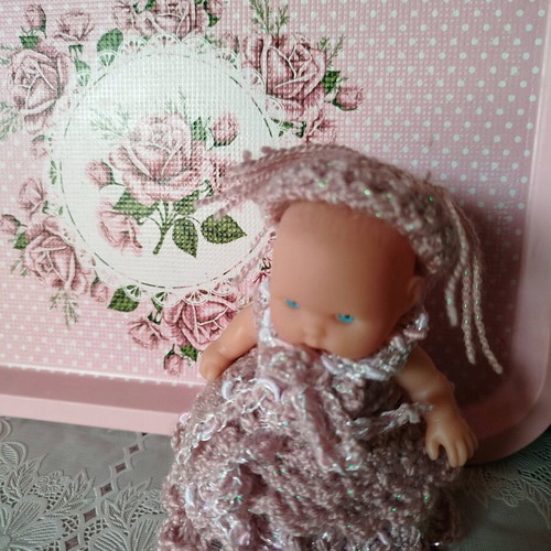 Doll with Handmade Dress and Hat New