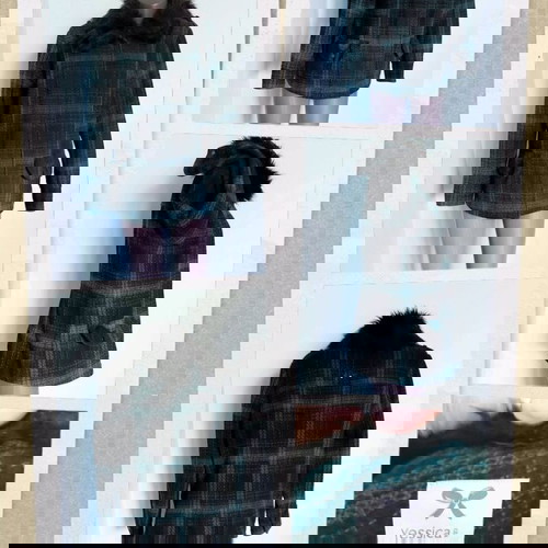 Γυναικείο παλτό Yessica καρό με αποσπώμενο γιακά, σαν καινούργιο, XL-XXL