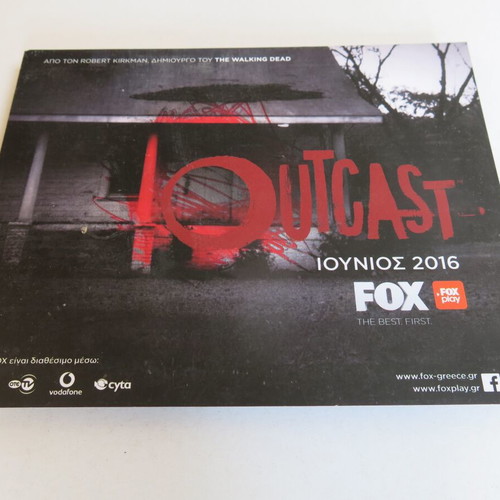 Outcast promotional mints in metal box from 2016 premiere