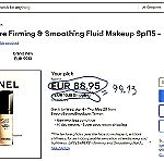  CHANEL LIFT LUMIERE FIRMING AND SMOOTHING FLUID MAKE UP * No 20/clair * 30ml/1fl.oz