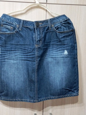 Denim skirt like new, short, slim fit, blue, size XL
