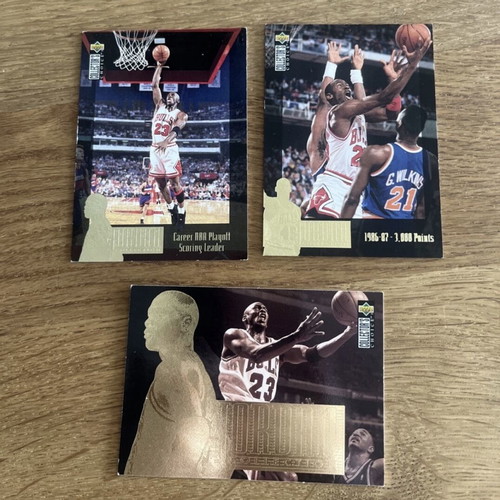 1995-96 Collectors Choice Michael Jordan Cards Lot used, 3 pieces