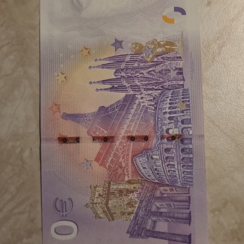 0€ banknote like new, official commemorative with Joker theme