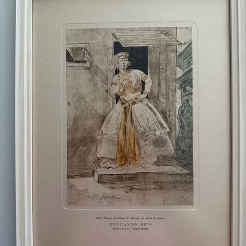 Set of 4 framed artworks by famous painters