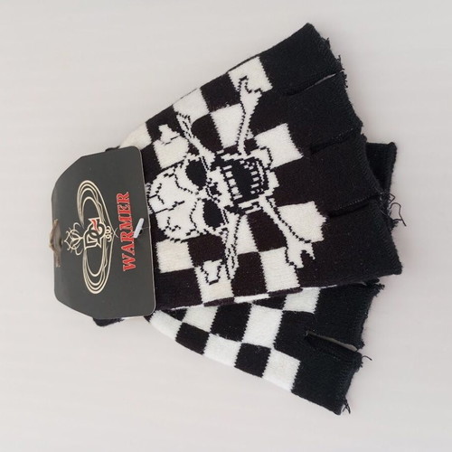 Fingerless gloves and long tights new, black and white
