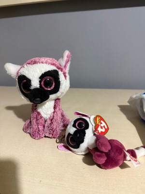 Authentic TY Beanie Boos Lemur like new, set of 2