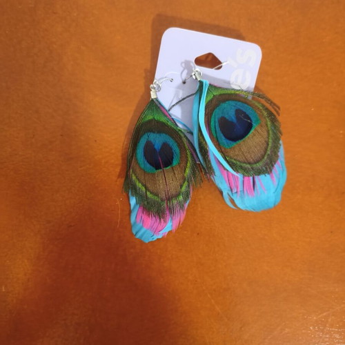 Feather earrings set of 5 pairs
