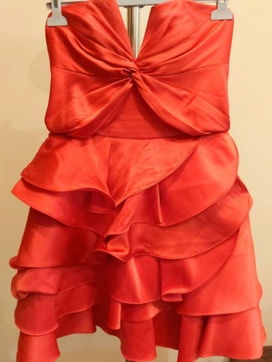 Φόρεμα τουαλέτα Karen Millen Prince Oliver ροζ μέγεθος 40 satin με τούλι