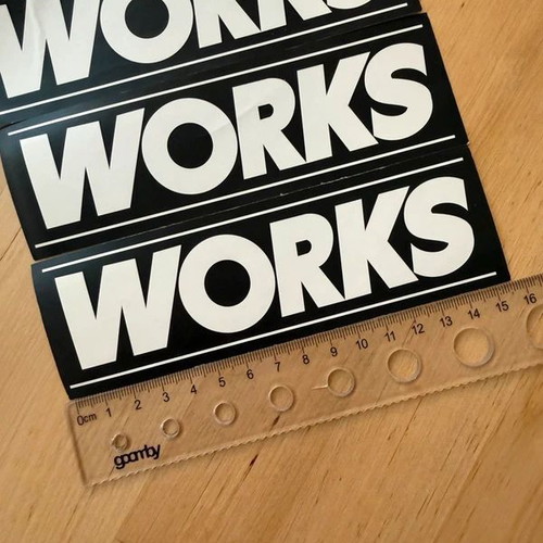 Works stickers like new, set of 3 pieces