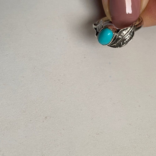 Handmade silver ring used with turquoise stone