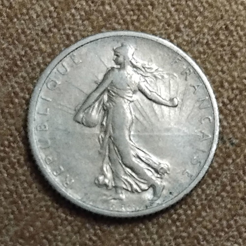 France 1 Franc 1916 silver coin like new, 0.835, 5g
