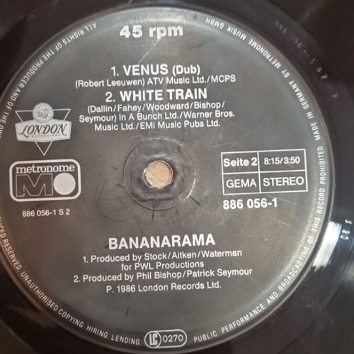 Bananarama Venus vinyl used