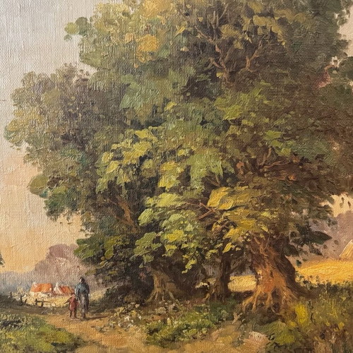 Gustav Pynaert Landscape Oil Painting like new