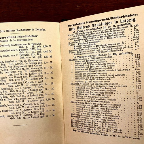 Greek-German dictionary used, Leipzig 1919 edition
