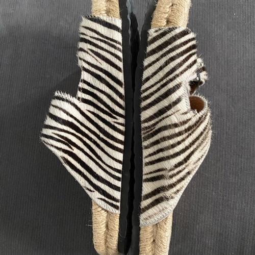 Manebi Calf Hair Nordic Sandals Animalier used, size 39