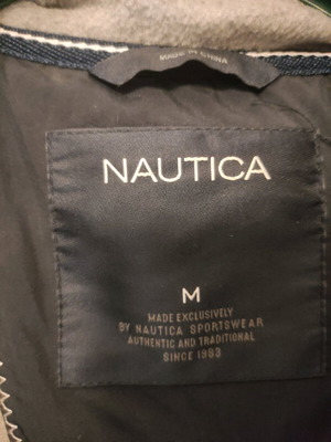 Nautica jacket new, size L, white and blue