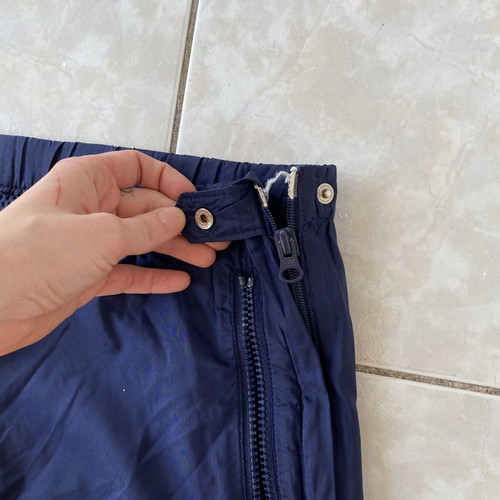 Winter pants with side zippers used, size M, blue