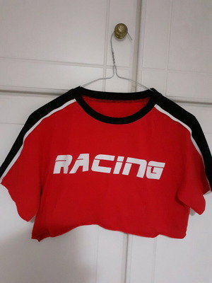 T-shirt κοντό κόκκινο με άσπρα γράμματα σαν καινούργιο