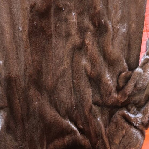 Mink Fur Used Classic Dark Brown 88 cm