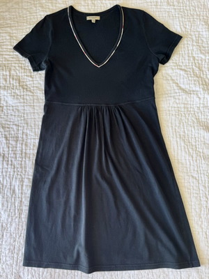 Burberry London dress black with Nova Check detail size M like new
