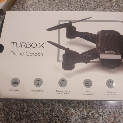 Drone Carbon TurboX like new, missing one propeller guard