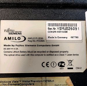 Laptop Fujitsu Siemens Amilo Pi2530 για ανταλλακτικά