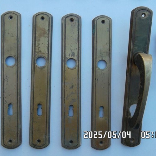 Brass door handles used