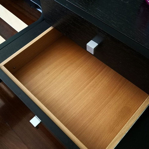 Double bed wenge with 2 nightstands and drawers like new