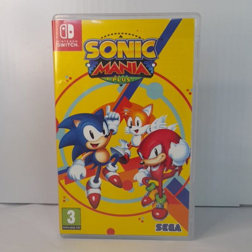 Sonic Mania Plus Switch like new, complete with manual and reversible cover, English version