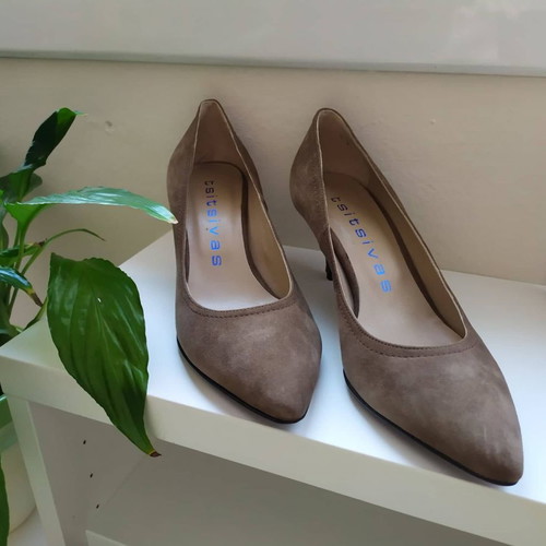Tsitsivas shoes used, leather suede, size 37, beige