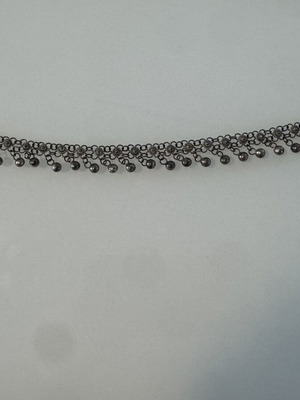 Boho anklet with dangling charms and bells, silver tone, like new