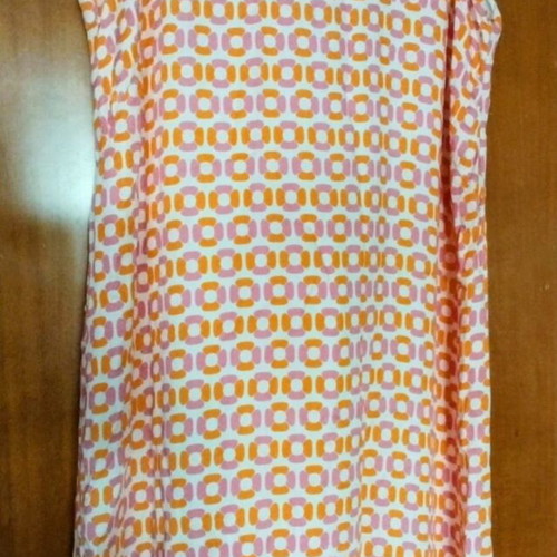 Sleeveless dress like new, pink and orange, size L
