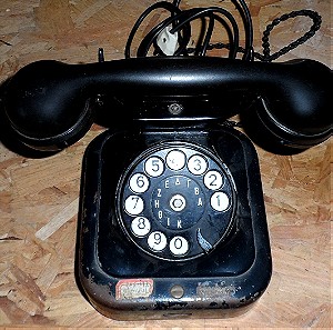 παλιο μαυρο τηλεφωνο μεταλλικο 1940- 1950